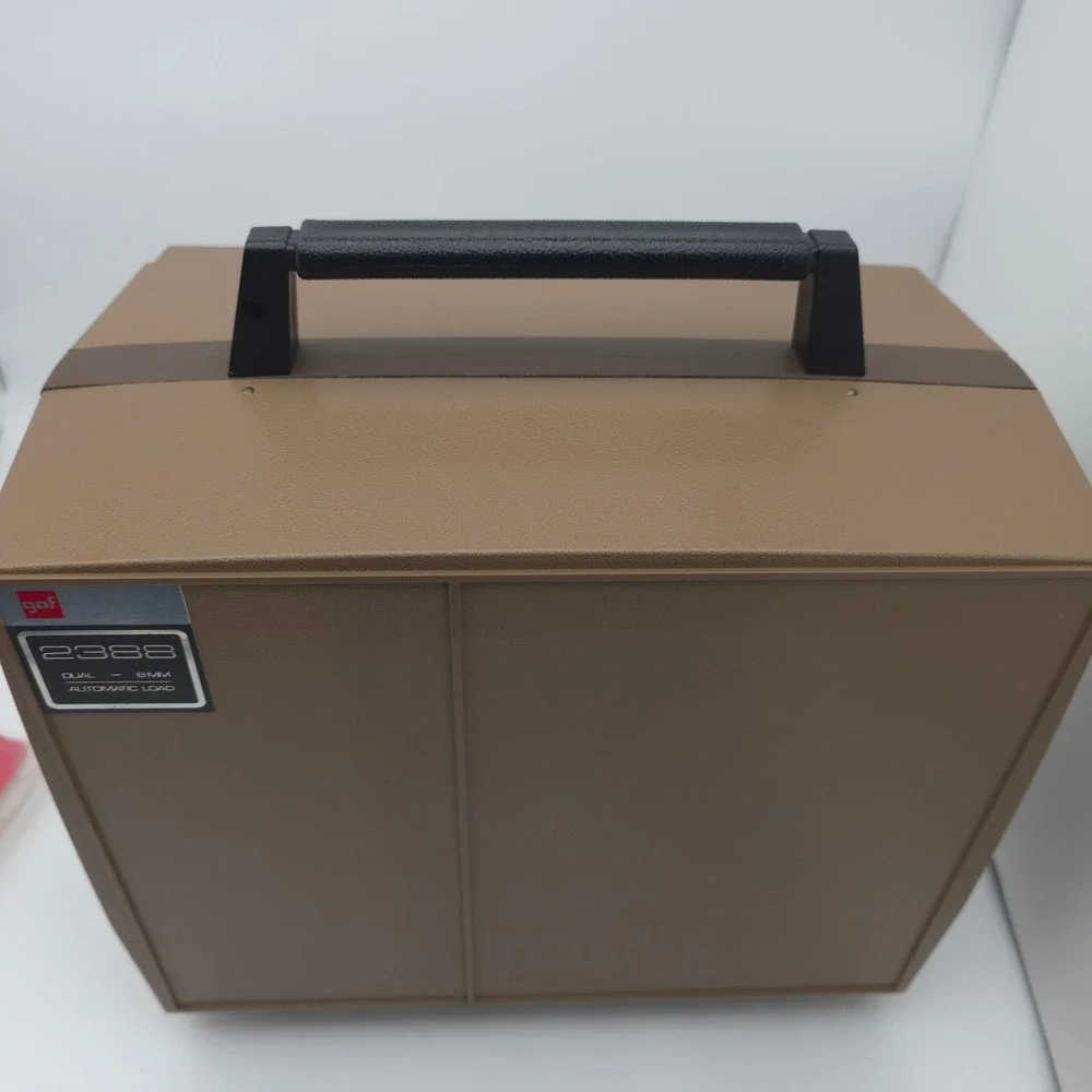 GAF 2388 Movie Projector Dual 8mm Super 8 Vintage Brown Automatic Load 1970 Tech